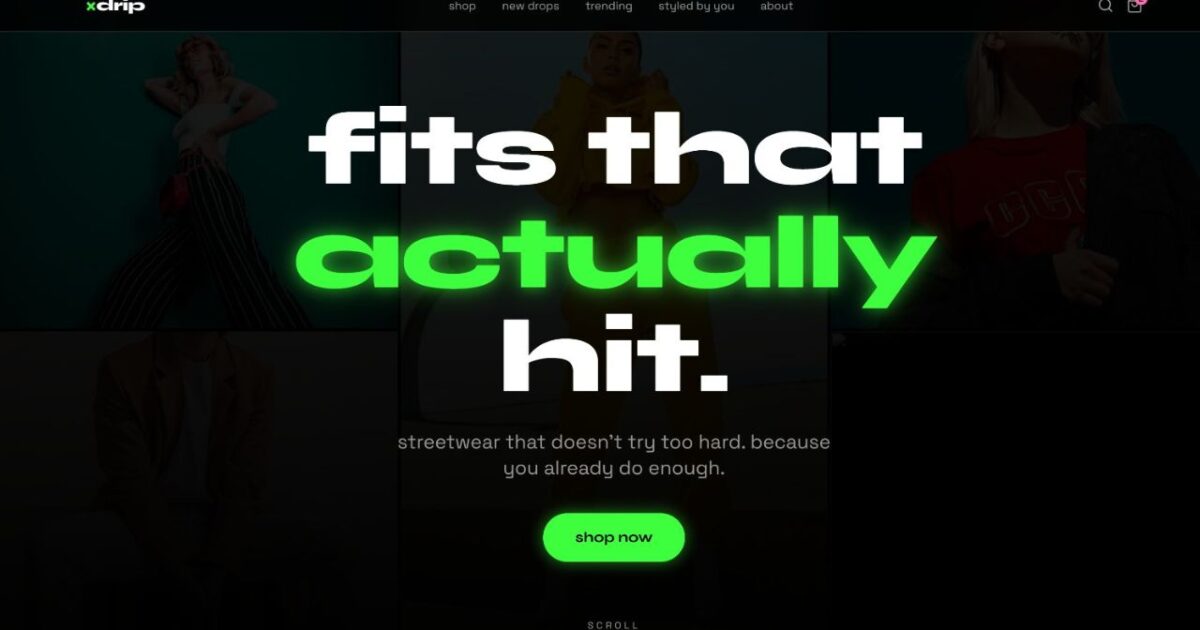 Gen-Z Fashion Brand Landing Page Design Prompt